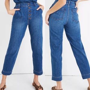 Madewell Tapered Jeans Button Front High Rise 26